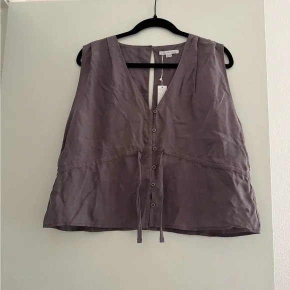 NWT Travis Mathew “Fine Wine Tank” Purple Sleeveless Blouse size Large - Picture 3 of 9